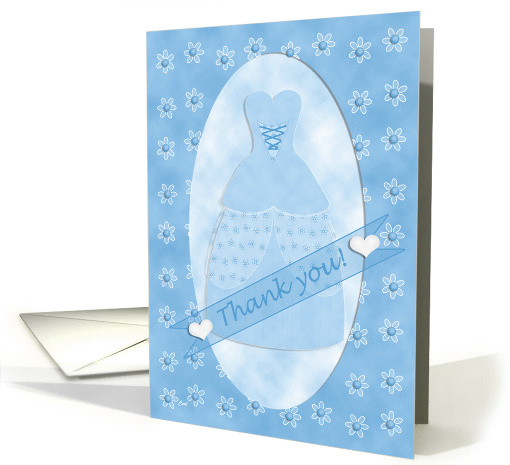 Something Blue Thank You Bridesmaid card (315390)