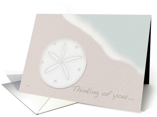 Sand Dollar & Ocean Thinking of You card (316140)