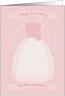 Pretty in Pink Sweet 16 Birthday card