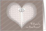 Be My Ring Bearer Pillow Platinum Rings card