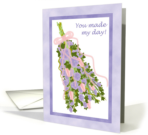 Flower Girl Thank You Delphiniums card (322727)