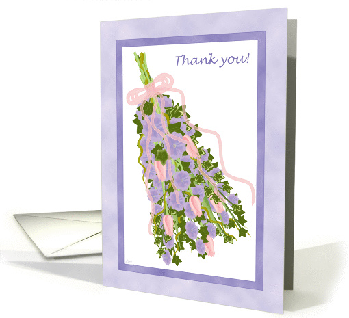 Thank You Bridal Shower Gift Delphinium Flower Bouquet card (323570)