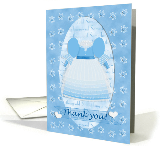 Something Blue Thank Flower Girl card (325397)