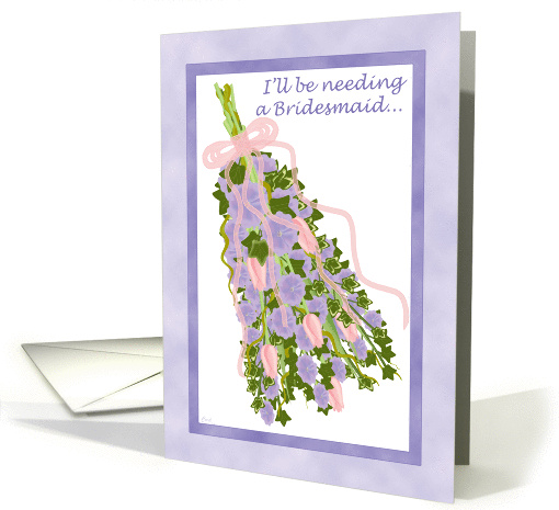 Delphinium Bouquet Bridesmaid Invite card (325399)