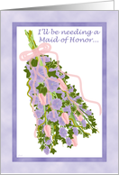 Delphinium Bouquet Maid of Honor card