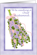 Delphinium Bouquet Chief Bridesmaid card