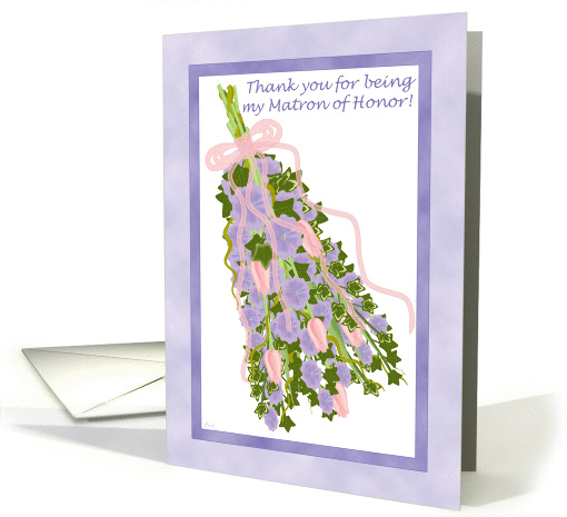 Delphinium Thanks Matron of Honor card (326123)