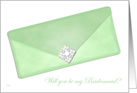 Green Clutch Bridesmaid card