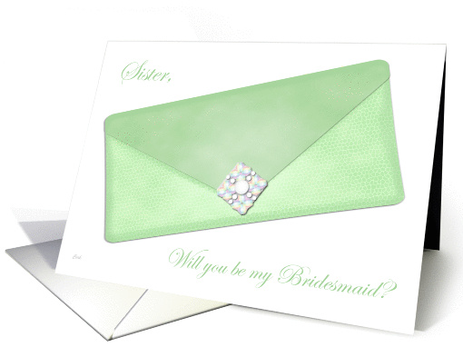 Green Clutch Bridesmaid Sister card (326687)