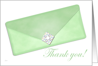 Green Clutch Thank You card