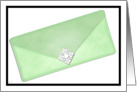 Green Clutch Purse Note Card