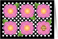 Flowers and Dots Birthday for Mom card