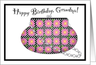 Flowery Handbag Birthday Grandma card