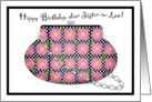 Flowery Handbag Birthday Sister-in-Law card