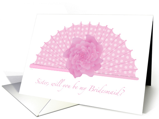 Peony Fan Bridesmaid for Sister card (330489)