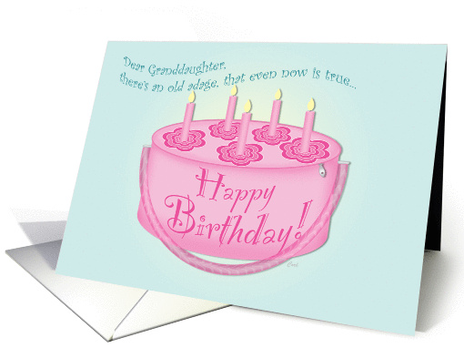 Birthday Cake Purse for Granddaughter card (330900)