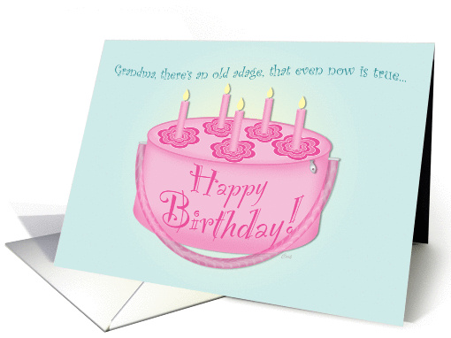 Birthday Cake Purse Grandma card (330904)