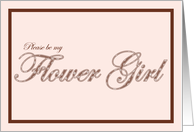 Flower Girl Pink & Brown card