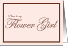 Flower Girl Pink & Brown card