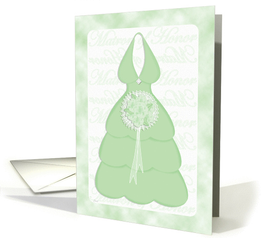 Matron of Honor Request in Green card (331310)