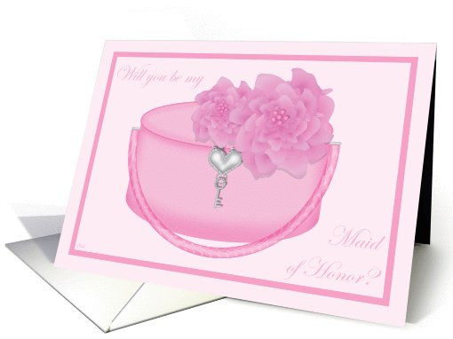 Peony Purse Maid of Honor card (331922)