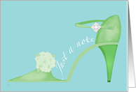 Swanky Green Shoe Note Card