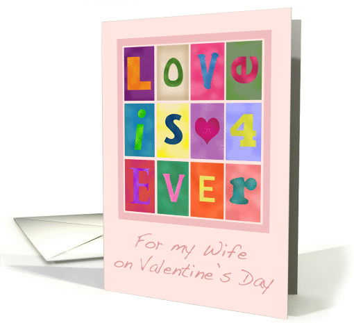 Love Quilt Block Valentine for Wife card (334042)