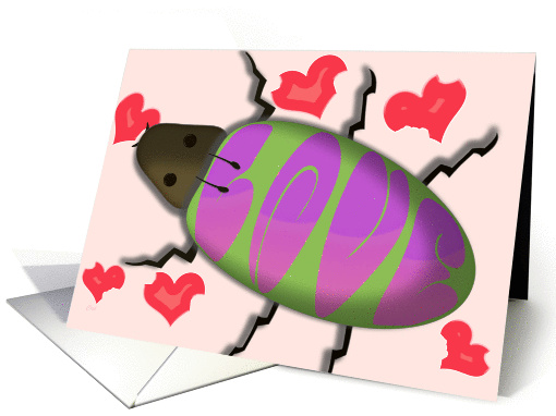 Love Bites Love Bug Anti Valentine card (334046)