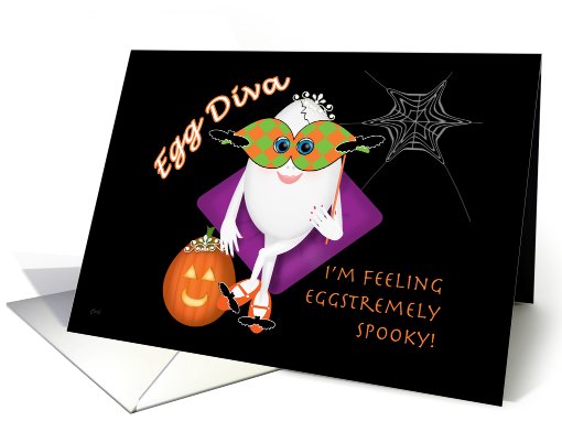 Egg Diva Halloween card (334304)