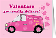 Retro Valentine: Delivery Van card