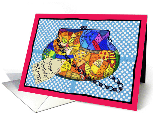 Crazy Cat Purse Birthday for Mom card (338198)
