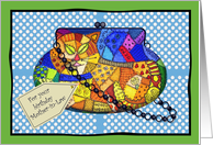 Crazy Cat Purse Birthday Mother-in-Law card