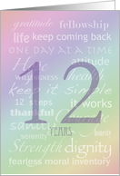 12 Step Recovery 12 Years card