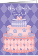 Funky Birthday Cake for Grandma card