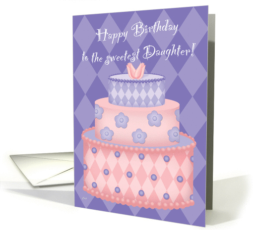 Funky Birthday Cake for Daughter card (342053)
