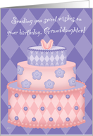 Funky Birthday Cake for Granddaughter card