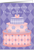 Funky Birthday Cake Niece card