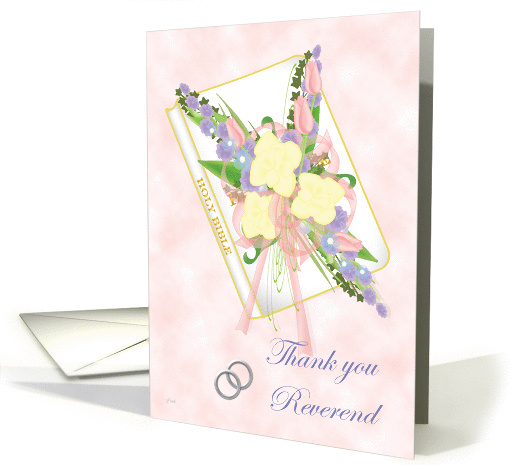 Bible Bouquet Thank You Reverend card (346435)