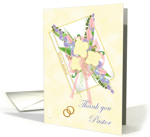 Pastor Thank You (Gold Rings) card (347594)