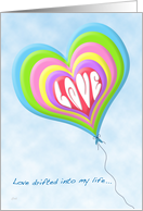 Love Balloon Valentine card