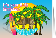 Aloha Surf 80th Birthday card