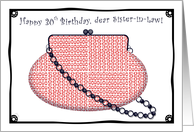 30th Birthday Purse for Sister-in-Law card