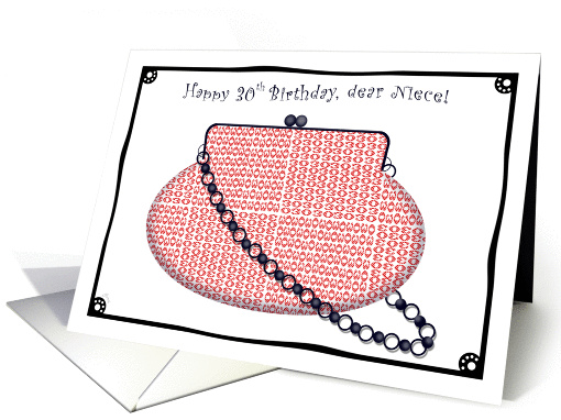 30th Birthday Purse for Niece card (358631)