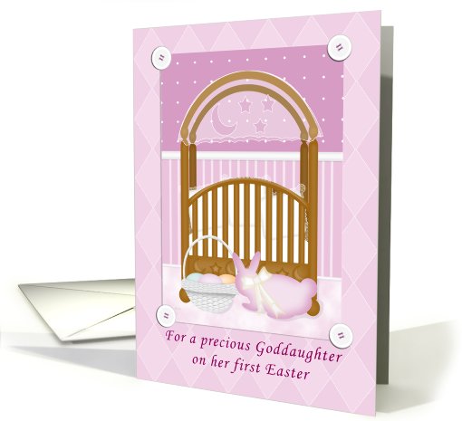 Baby's Crib Goddaughter's First Easter card (359583)