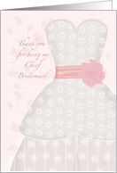 Lace Shadow Thank You Chief Bridesmaid card