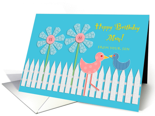 Picket Fence Flowers Mom's Birthday card (365855)