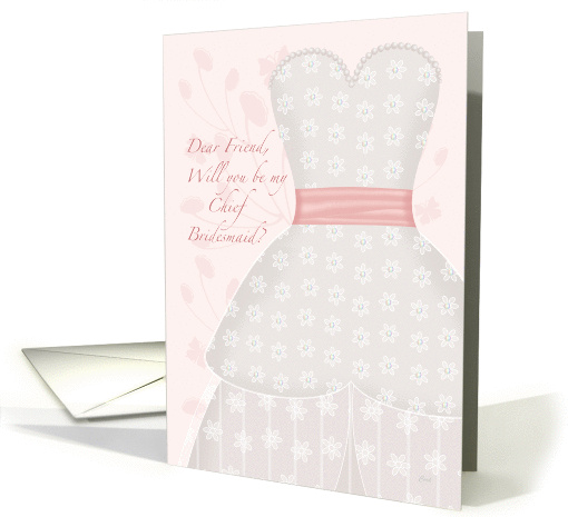 Lace Shadow Chief Bridesmaid Friend card (368342)