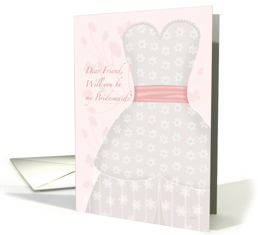 Lace Shadow Bridesmaid Friend card (368347)