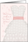 Lace Shadow Maid of Honor Friend card