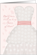 Lace Shadow Cousin Matron of Honor card